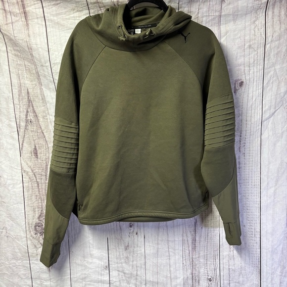 Women’s Army Green Puma Hoodie XL - Picture 1 of 10